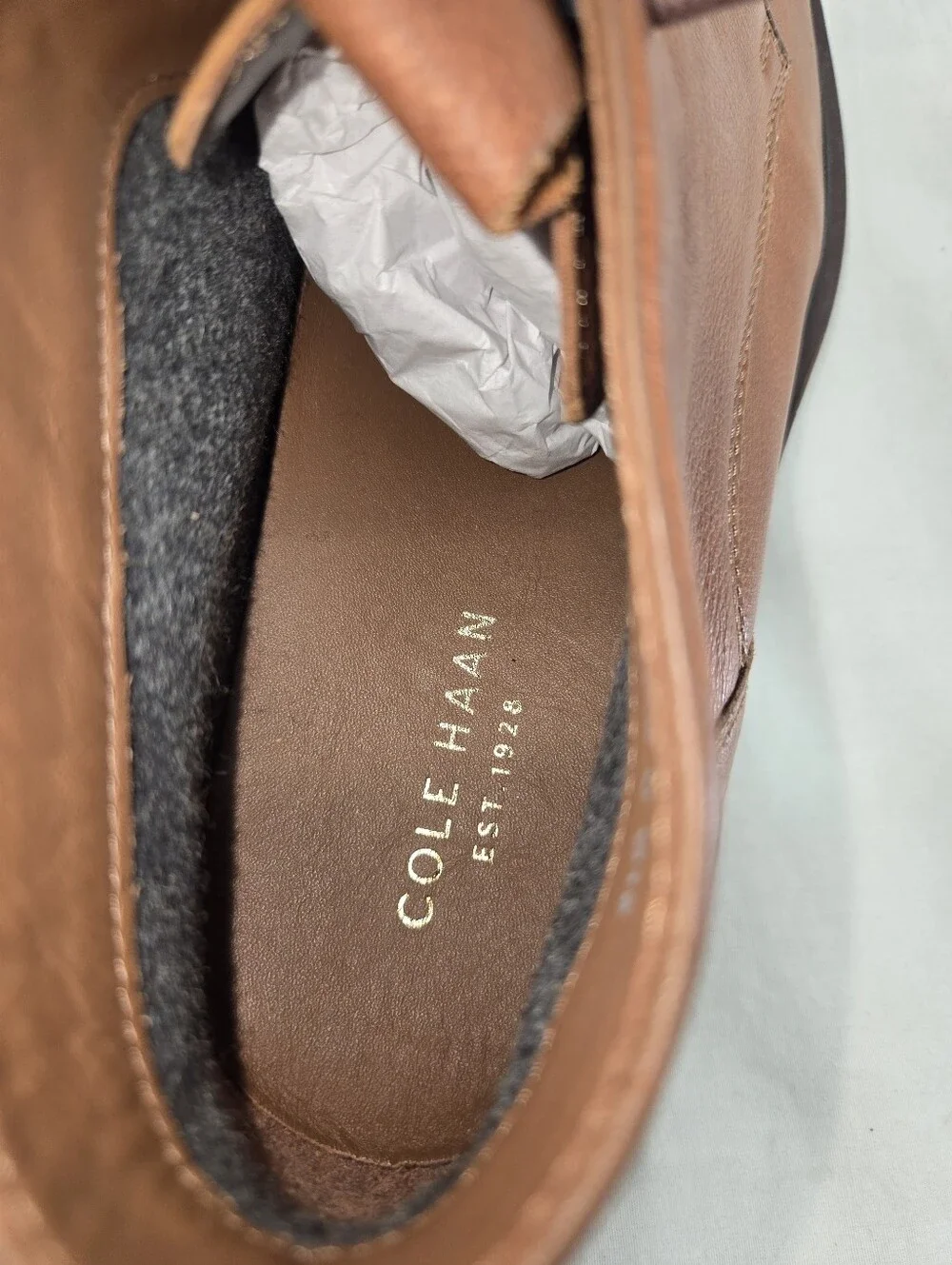 COLE HAAN Men's 10M Cranston Brown Leather Lace-Up Chukka Boots New